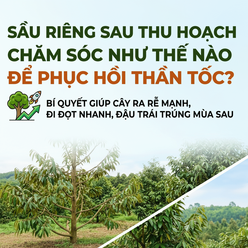 Sầu riêng sau thu hoạch chăm sóc như thế nào để phục hồi thần tốc?