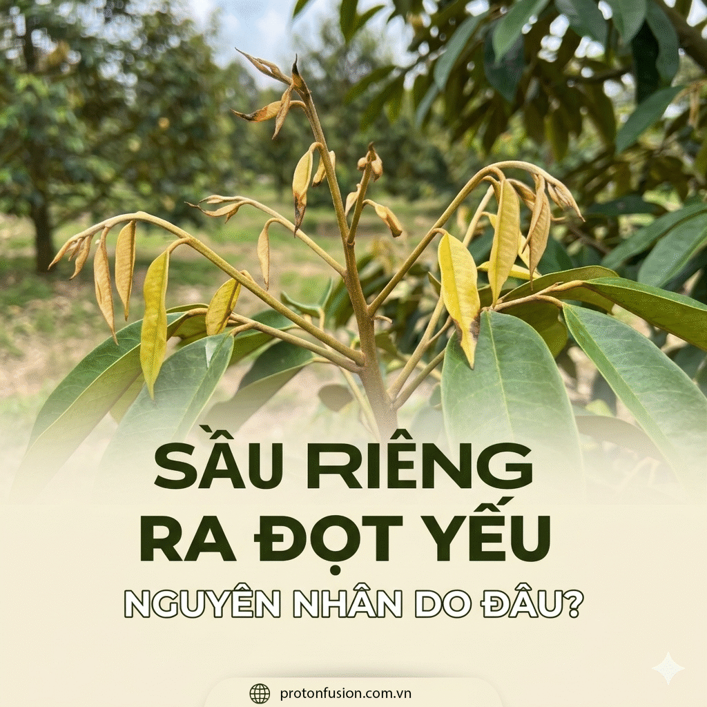 Sầu riêng ra đọt yếu: Nguyên nhân và giải pháp khắc phục triệt để